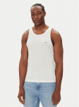 Tommy Jeans Tank top Classic Flag DM0DM21927 Valge Slim Fit