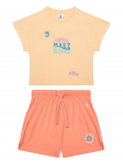 Champion Komplekti kuuluvad t-s&auml;rk ja &scaron;ortsid 405127 Oranž Regular Fit S