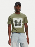 Hunter T-s&auml;rk Duart Graphic HARM0033251 Khakiv&auml;rviline Regular Fit