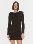Liu Jo Kootud kleit MF3171 MA49I Must Slim Fit