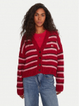 Tommy Jeans Kardigan Badge DW0DW21678 Punane Relaxed Fit