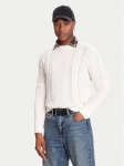 Tommy Jeans Kampsun DM0DM22101 Valge Regular Fit
