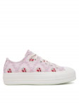 Converse Tennised Chuck Taylor All Star Lift Platform Rose Cross Stitch A13660C Roosa