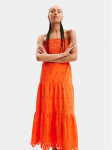 Desigual Suvekleit Malver 24SWVW12 Oranž Regular Fit