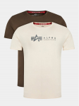 Alpha Industries T-s&auml;rkide komplekt Alpha Label T 2 118534 V&auml;rviline Regular Fit