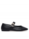 Tommy Hilfiger Baleriinad Buckle Leather Ballerina FW0FW09684 Must