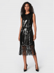 TWINSET Kokteilikleit 222TT205D Must Regular Fit