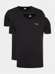Pepe Jeans T-s&auml;rkide komplekt Pepe Tshirt 2P PMU10976 Must Regular Fit