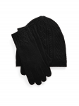 LAUREN RALPH LAUREN Komplekt m&uuml;ts, sall ja kindad 454960056002 Must