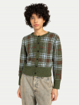 Element Kardigan Plaid Cardigan W ELJSW00113 Roheline Regular Fit
