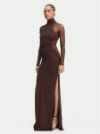 Elisabetta Franchi &Otilde;htune kleit AB-R22-62E2-V600 Pruun Slim Fit