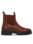 Tommy Hilfiger Poolsaapad Th Monogram Leather Chelsea Boot FW0FW09562 Pruun