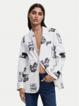 Desigual Pintsak 25SWEW15 Valge Regular Fit
