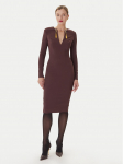 Elisabetta Franchi Kokteilikleit AB-805-57E2-V460 Bordoopunane Slim Fit