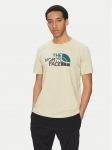 The North Face T-s&auml;rk Mountain Line NF0A87NT Beež Regular Fit