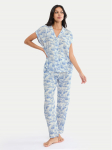 Triumph Pidžaama Boyfriend 10222611 Sinine Relaxed Fit 42