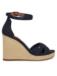 Tommy Hilfiger Sandaalid Flag High Wedge Espad Crisscross FW0FW08661 Tumesinine