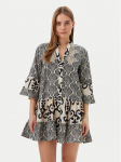 LOLA CASADEMUNT Suvekleit LS2516069 Must Regular Fit
