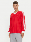 adidas Pikkade varrukatega T-s&auml;rk adicolor Piqu&eacute; Football IX5226 Punane Regular Fit