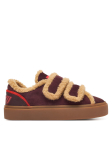Inuikii Tossud Lila Shearling Low Velcro 1001.001.0561 Bordoopunane