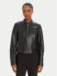 HUGO Nahkjope Lasari 50541262 Must Regular Fit