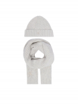 Calvin Klein Jeans Komplekti kuuluvad sall ja m&uuml;ts Knitted Scarf Beanie Giftbox LVCKFJP00N Helehall