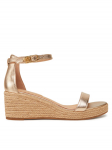 Tommy Hilfiger Espadrillid Th Metallic Mid Wedge Espadrille FW0FW08663 Kuldne