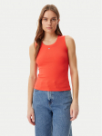 Tommy Jeans Top Essential DW0DW20673 Oranž Slim Fit