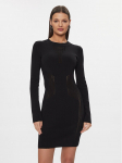 Patrizia Pepe Kootud kleit 8A1295/K7I5-K103 Must Slim Fit II