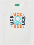 United Colors Of Benetton Top 3I1XGH002 Valge Regular Fit