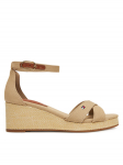 Tommy Hilfiger Espadrillid Flag Criss-Cros Mid Wedge Espad FW0FW08481 Beež