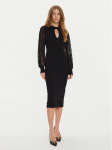 TWINSET Kootud kleit 242TT3160 Must Slim Fit