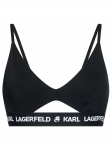 KARL LAGERFELD Bralette rinnahoidja Peephole Logo 211W2101 Must XS