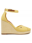 Tommy Hilfiger Poolsaapad Flag High Wedge Espad Closed Toe FW0FW08494 Kollane