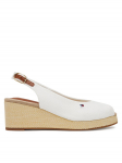 Tommy Hilfiger Espadrillid Flag Mid Wedge Espad Slingback FW0FW08595 Valge 40