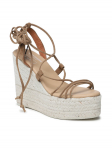Manebi Espadrillid Soft Suede Lace-Up Wedge Espadrilles L 8.7 WA Pruun 40