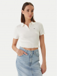 Tommy Jeans Polo s&auml;rk DW0DW22597 Valge Slim Fit