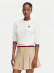 Tommy Jeans Kampsun DW0DW22933 Valge Regular Fit