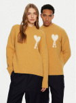 AMI Paris Kampsun UKS025.KN0032 Kollane Regular Fit