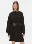Versace Jeans Couture Kootud kleit 75HAO971 Must Relaxed Fit 40