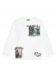 United Colors Of Benetton S&auml;rkpluus 3TAMC10PV Valge Regular Fit