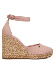 Tommy Hilfiger Espadrillid Flag High Wedge Espad Closed Toe FW0FW09225 Roosa