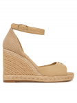 Tommy Hilfiger Espadrillid Plate High Wedge Espad FW0FW09517 Helebeež