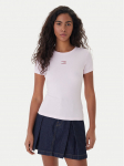 Tommy Jeans T-s&auml;rk Badge DW0DW17881 Roosa Slim Fit
