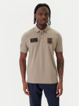 Aeronautica Militare Polo s&auml;rk 261PO1927UP00191 Beež Regular Fit