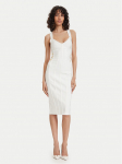 Elisabetta Franchi Kokteilikleit AM-24D-62E2-V790 Valge Slim Fit