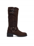 Tommy Jeans Ratsasaapad Tjw Brushed Suede Biker Boots EN0EN03110 Tumepruun