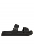 Calvin Klein Jeans Pl&auml;tud Flat Molded Doublebar Sandal Lth YM0YM01226 Must