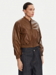 Serge Pariente Nahkjope Gaia Pruun Regular Fit