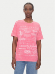 Tommy Jeans T-s&auml;rk Multi Brand DW0DW20923 Roosa Relaxed Fit
